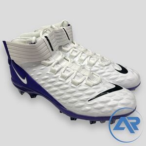Nike Force Savage Pro 2 Football Cleats White Purple Court BV3969-100 Men’s 13.5